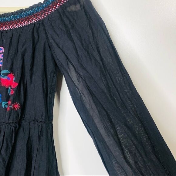 Free People Black Floral Embroidered Dress NWT! - Picture 4 of 15